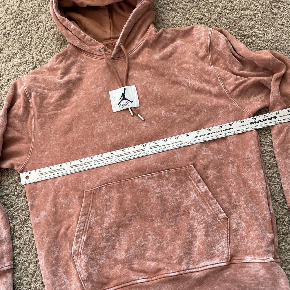 Nike Jordan Flight Fleece Hoodie Acid Wash Pullover Air jordan Orange sz M - Picture 9 of 13